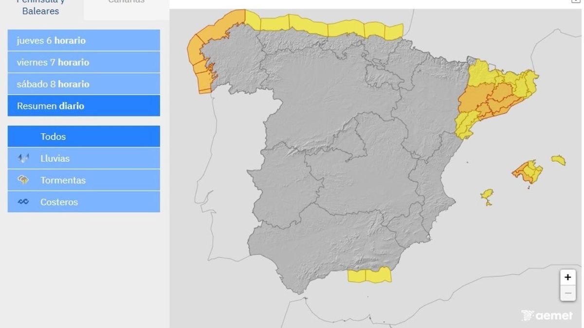 Descenso de temperaturas en todo el país con 15 provincias en alerta por lluvias, tormentas y olas