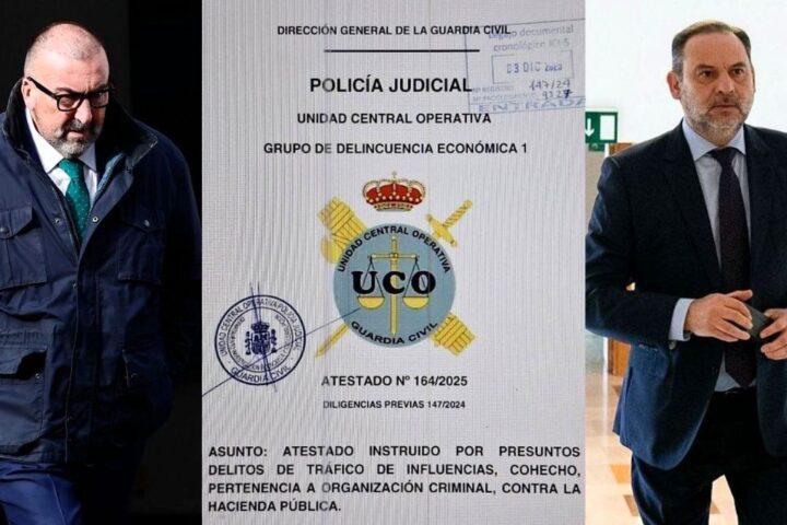 La UCO explica en 182 folios el fraude multimillonario en las concesiones de hidrocarburos de las que se benefició con mordidas el exministro Ábalos