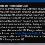 Aviso rojo este domingo por fuertes lluvias en Málaga y alerta naranja en Almería y Granada