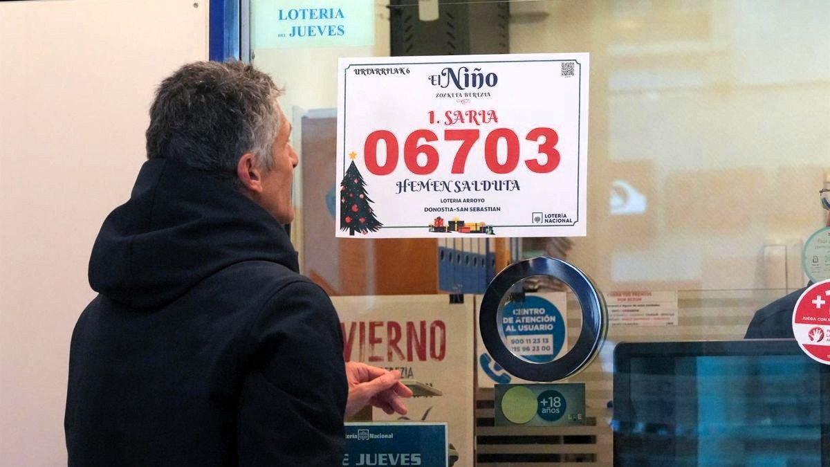 El 6.703, primer premio del sorteo de 'El Niño', reparte millones por toda España