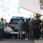 Agentes de la Guardia Civil en Hornachos (Badajoz)