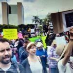 Manifestación contra el agua sucia